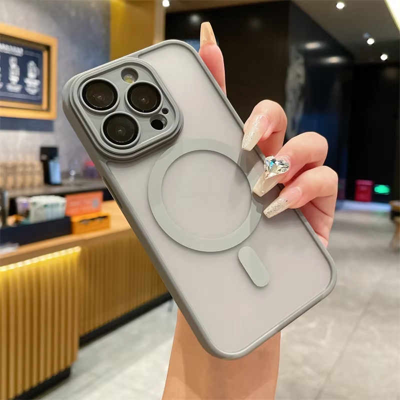 غطاء حماية العدسة الصلبة شفافة ل Magsafe المغناطيسي شحن لاسلكي آيفون - التجارة الألكترونية - في قطر